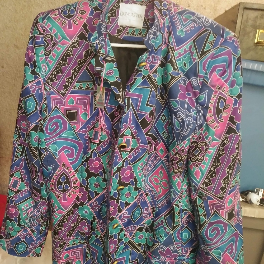 VTG Neon Floral Blazer